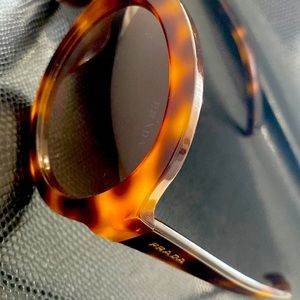 Prada tortoise round sunglasses